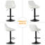 Swivel Faux Leather Adjustable Height Bar Stool-1411078361