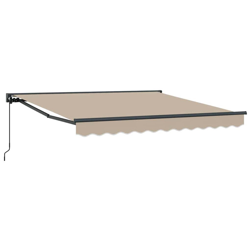 Brayden Studio Retractable Door / Window Awning, 300 cm W x 250 cm D, Beige/Anthracite