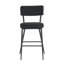 4 tabourets de bar modernes - tissu polaire, base en métal noir pour les bars à café, 4 pièces de cuisine confortables et élégantes dans la cuisine, table de salle à manger-614991262-614991233-614991235