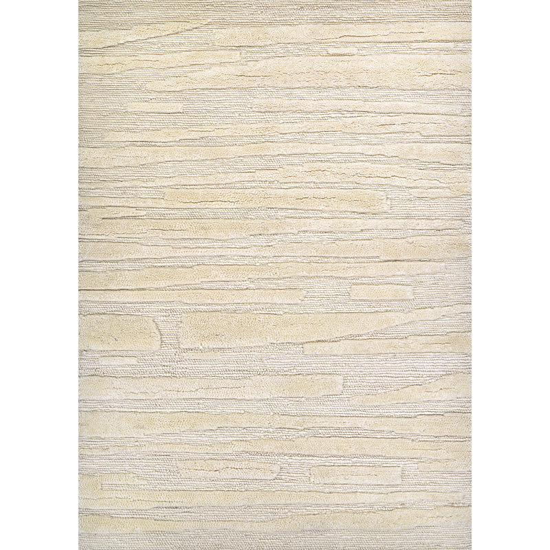 Tapis blanc en laine Faysal Istra, Rectangle 8 pi 6 po x 11 pi 6 po