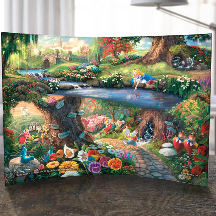 Disney Alice au pays des merveilles, impression acrylique incurvée