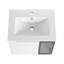 Meuble-lavabo mural moderne avec lavabo en céramique blanc brillant