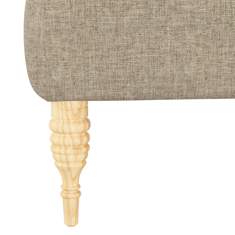 Upholstered Armchair, Zuma Natural Textured Linen, Zuma White Textured Linen
