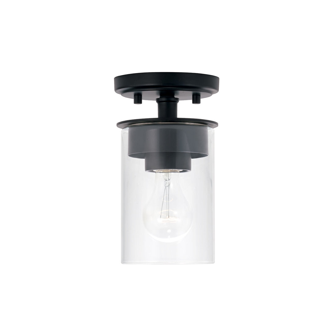 Elstone 5" W X 8" H 1-Light Mini Pendant In Clear Glass Breakwater Bay Fixture 