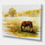 Cheval broutant sur un pré - Peinture sur toile-59724742-59767318