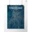 Chiang Mai City Map - No Frame Print-612776637