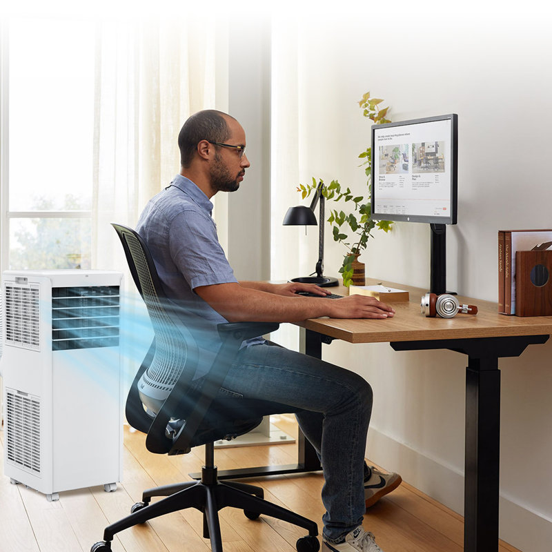 8000 BTU Portable Air Conditioner 350 Sq Ft 4-in-1 AC Dehumidifier Fan Remote Control Window Kit Quiet Sleep Mode R32