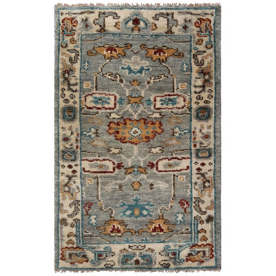 Oushak Oriental Area Rug in Gray