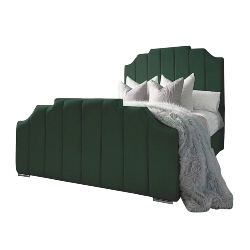 Tyrion Upholstered Bed Frame, Single (3'), Emerald