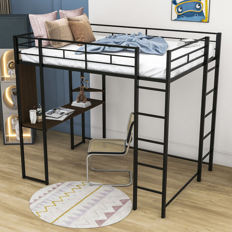 Wamego Kids Full Loft Bed, Black