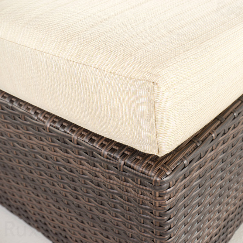 Repose-pieds de patio Mbrn + Alu, Marron foncé