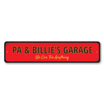 Fix Anything Garage Custom Aluminum Sign