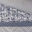 Ensemble d'édredon 7 pièces jacquard bleu marine