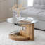 Table basse à 2 niveaux avec plateau en verre 31,5 po avec rangement-114236301