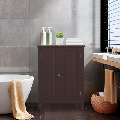 Bathroom Floor Storage Cabinet with Double Doors Bathroom Floor Storage Cabinet with Double Doors