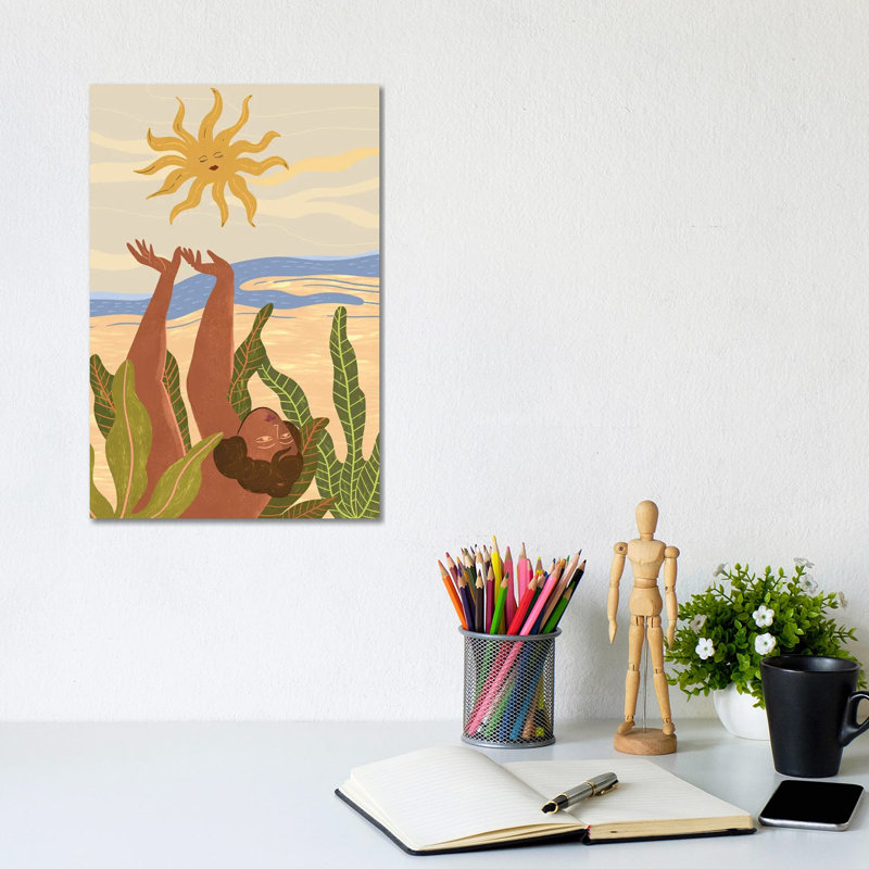 Sun Salutation 1 Piece Wrapped Canvas Painting, 20.32 cm H x 30.48 cm W