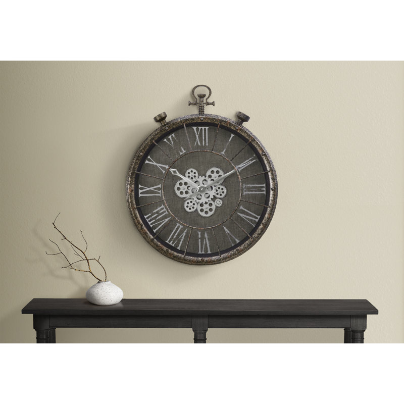 Round, Gear Mechanism, Large Oversized, Wall Clock