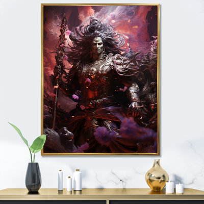 Hindouisme Mahabharatas majestueux dieu magenta - impression