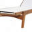 Outdoor Acacia Wood Chaise Lounge With Weather-Resistant Polyester Cushion, Adjustable-1082209151