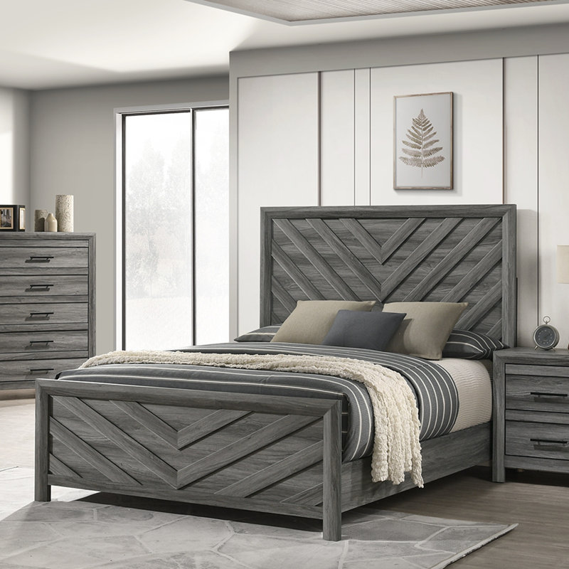 Lit de style moderne en bois, Simple