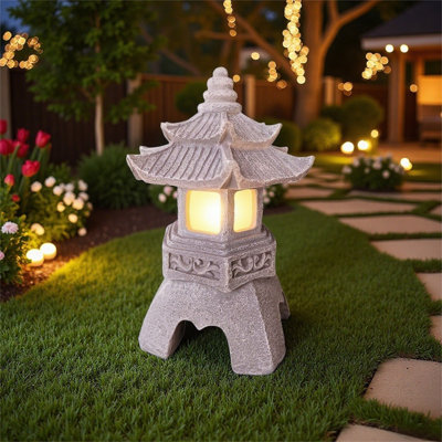 Statue de lampe de jardin zen