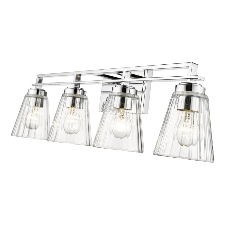 Éclairage pour meuble-lavabo à 4 lumières à intensité variable Avander, Chrome