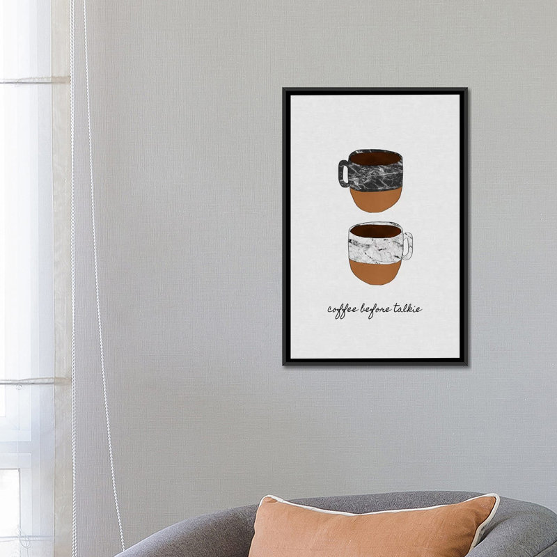 «Coffee avant conversation» par oara Studio, reproduction d'art graphique sur toile, H 26 po x l 18 po x P 1,5 po