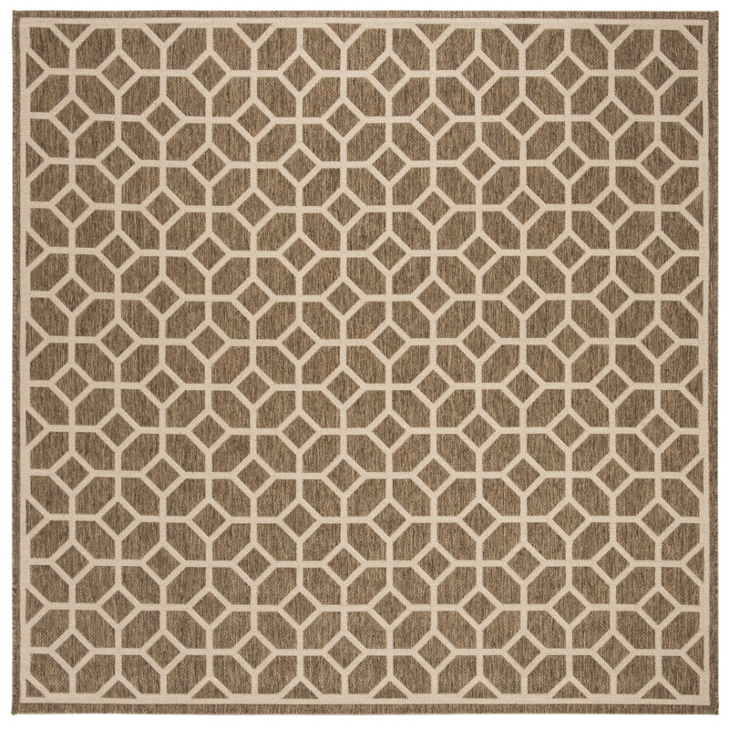 Kitts Looped/Hooked Beige Indoor/Outdoor Rug, Square 201 cm