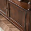 Console demi-cercle en bois massif brun noisette-718113908