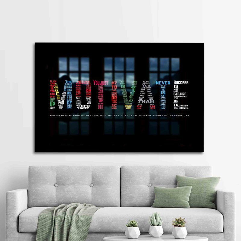 Art mural en verre pour le lieu de travail, 47.2" H x 70.9" W