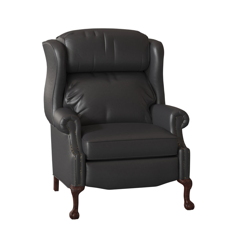 Maxwell Recliner, Outsider Raven Genuine Leather, Mahogany, Power