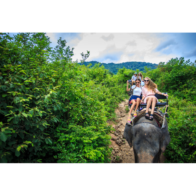 Group Of Tourists by Rez-art - Wrapped Canvas Print, 20cm H x 30cm W