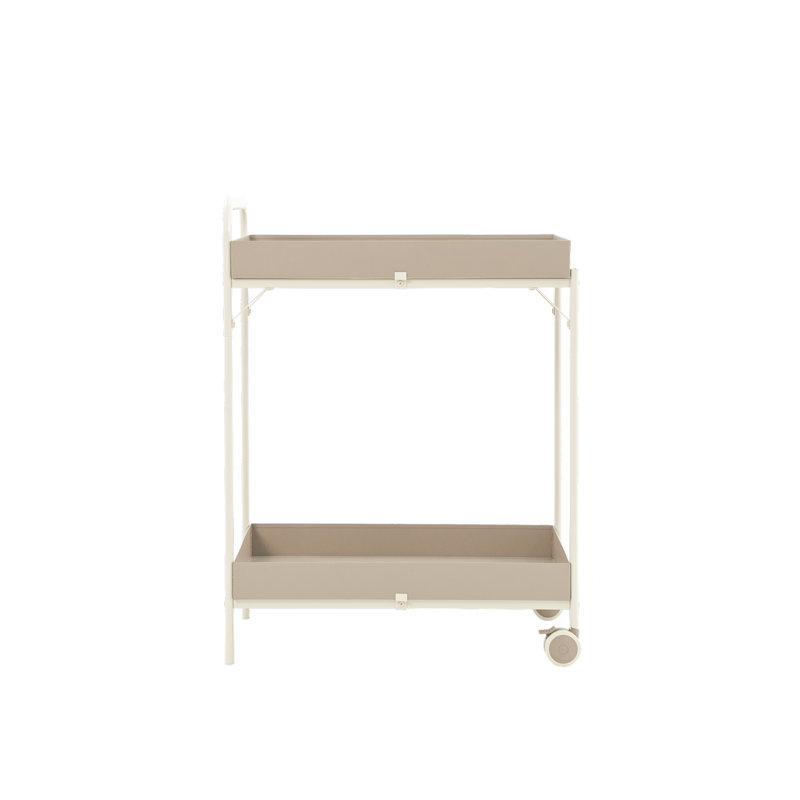 Table de rempotage d'extérieur en métal à 2 niveaux