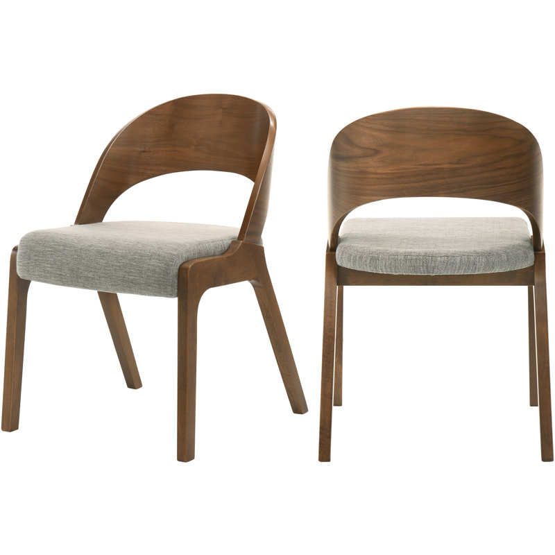 Woodson Upholstered Side Chair, Grey Linen Textured Fabric: 22% Linen, 33% Cotton