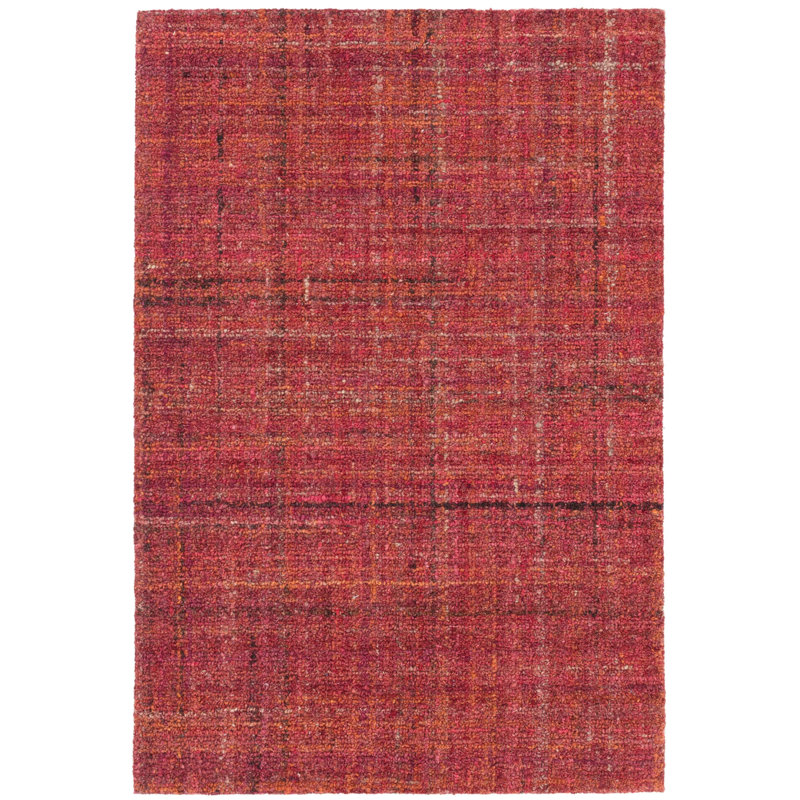 Tapis bleu / brun en laine Harris, Rectangle 3 pi x 5 pi, Blue/Brown