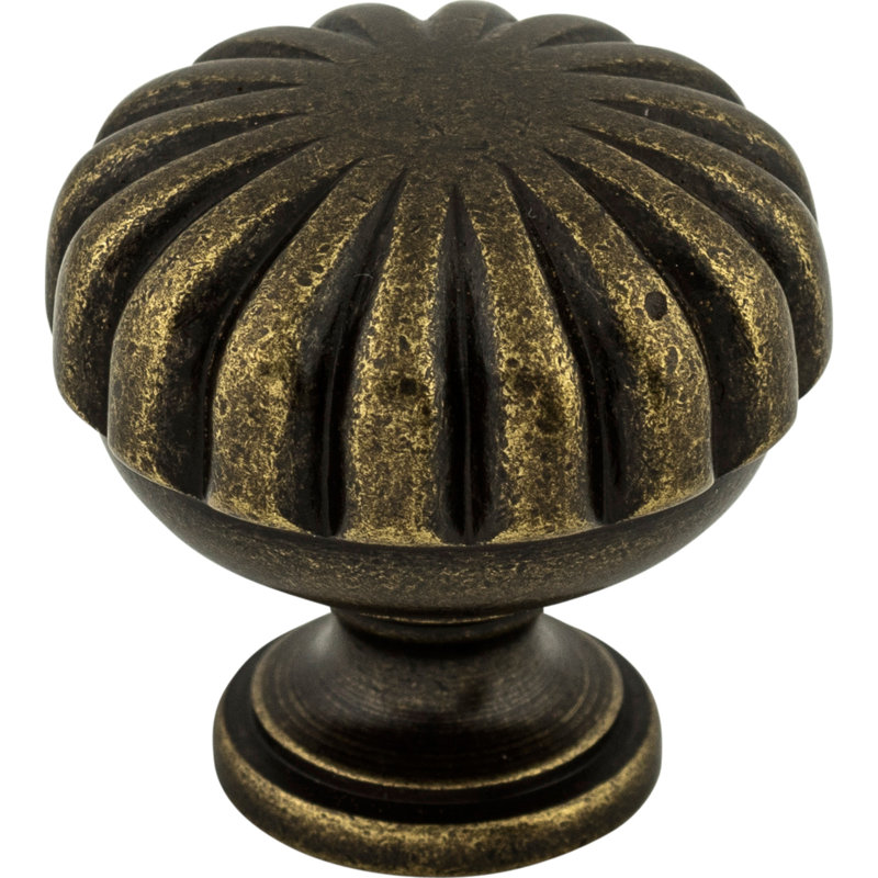 Melon 1 1/4" Diameter Round Knob, German Bronze