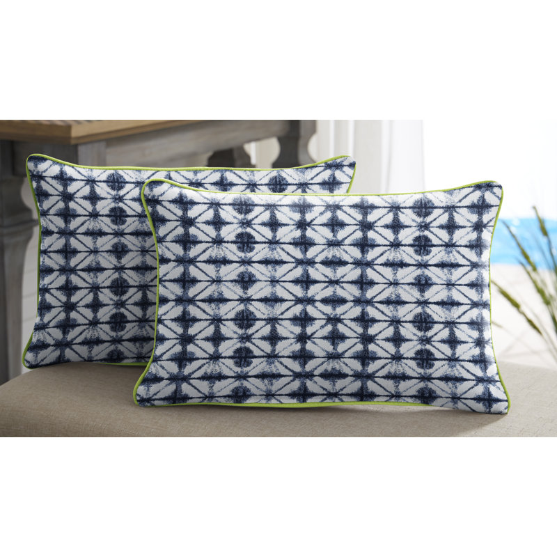 Coussin d'extérieur Gideon, 12 po x 18 po, Vert ara