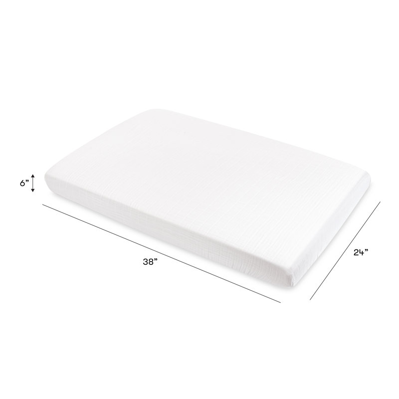 Plain White Muslin Mini Fitted Sheet