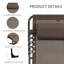 Chaise longue pliante avec dossier inclinable à 5 niveaux-784506760