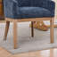 Chaises de salle à manger demi-tonneau rembourrées de style Mid-Century avec accoudoirs, chaises de cuisine en lin de style campagnard, chaise d'appoint à structure en bois franc naturel pour le salon (paquet simple)-966141017