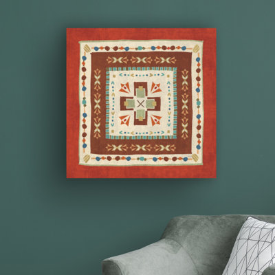 «Southwest at Heart Tile VI» par Véronique Charron - impression sur toile tendue