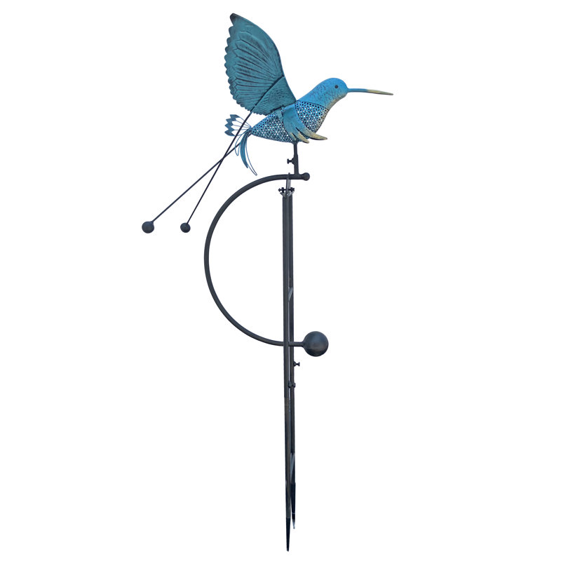 Piquet de jardin bleu à bascule