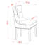 L'ensemble de salle à manger 5 pièces comprend une table de salle à manger rectangulaire avec pieds en X et 4 chaises rembourrées en tissu de lin beige clair, noir brossé-1228284020