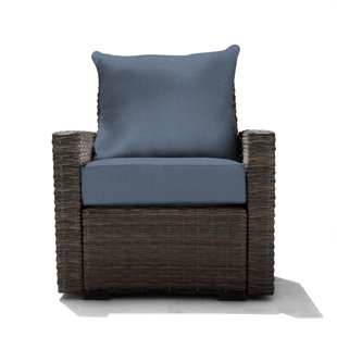 Camel Wicker Outdoor Lounge Chair
