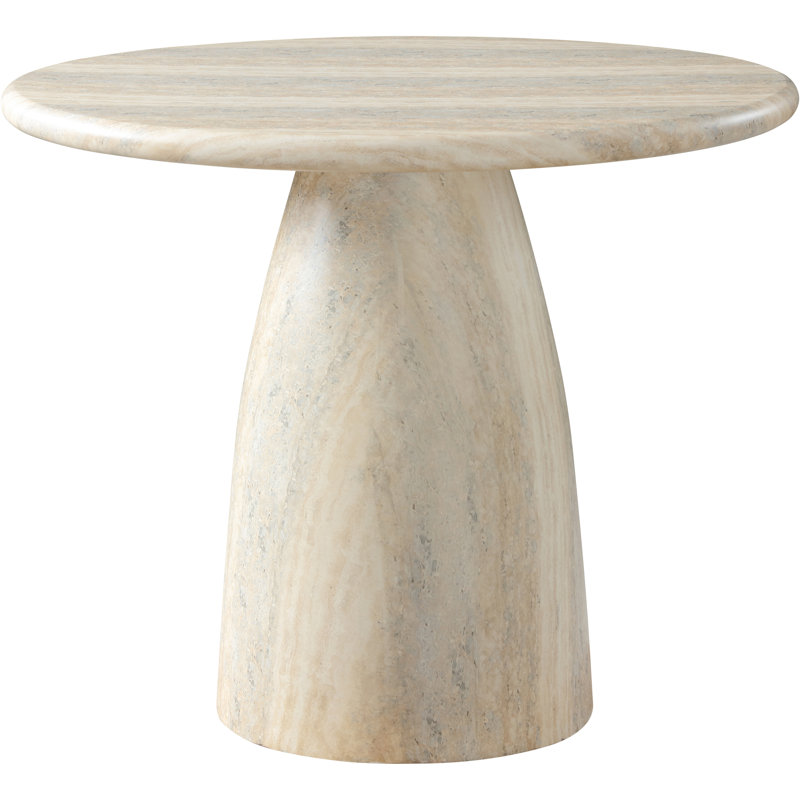Cosenza Finished Indoor/Outdoor Concrete Dining Table, 30" H x 36" W x 36" D, Travertine