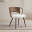 Chaises de salle à manger en osier - ensemble 2 pièces - chaise de cuisine à dossier matelassé à dossier souple en canne, coussin en éponge, chaise à oreilles avec pieds en métal, convient à la maison et à la cuisine (brun foncé)