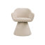 Chaise de salle à manger pivotante à 360 degrés avec pied conique, fauteuil d'appoint rembourré de forme cylindrique avec accoudoirs inclinés pour salle à manger, cuisine et salon-702862153