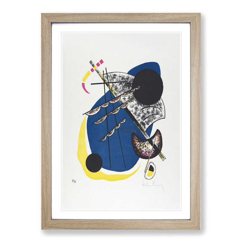 Small Worlds II by Wassily Kandinsky - Single Picture Frame Print on Wood, 65cm H x 48cm W x 2cm D, Oak Framed