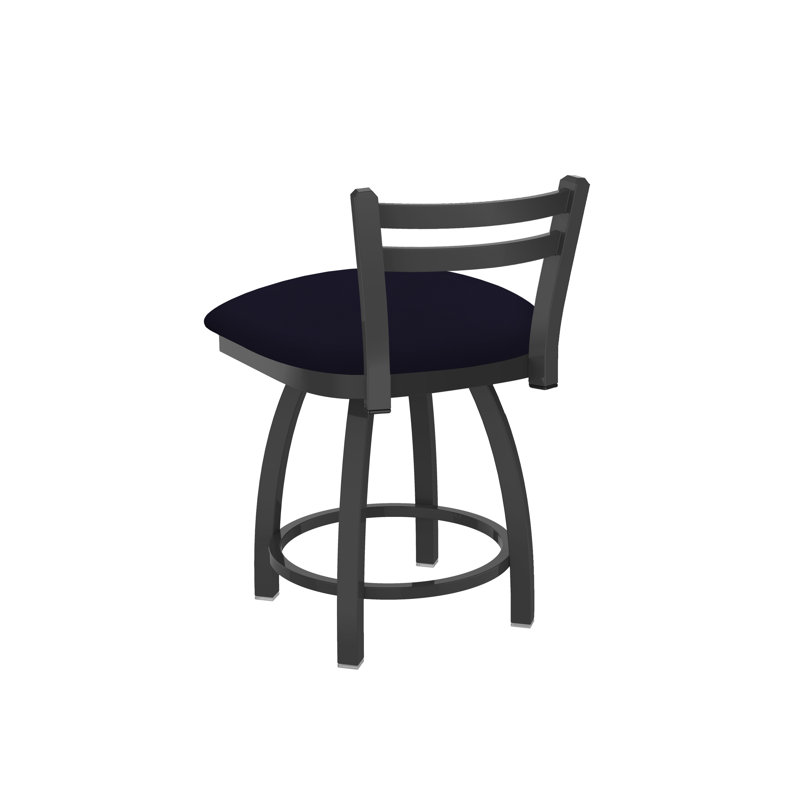 Tabouret de coiffeuse en métal Jackie, Vinyle - Crépuscule galop, Étain