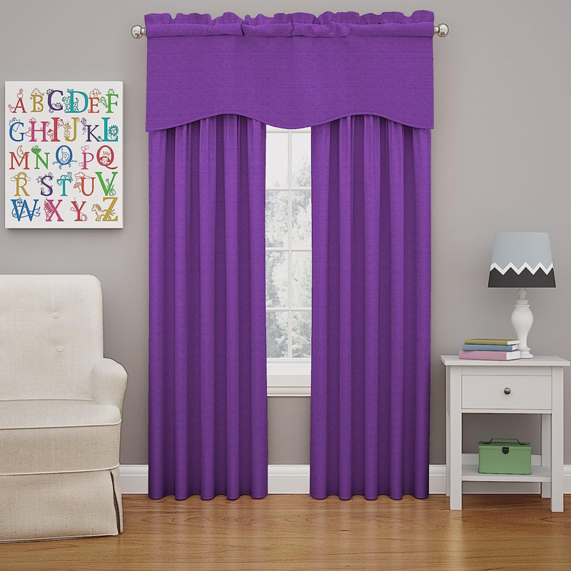 Kendall Scalloped Window Valance, Purple